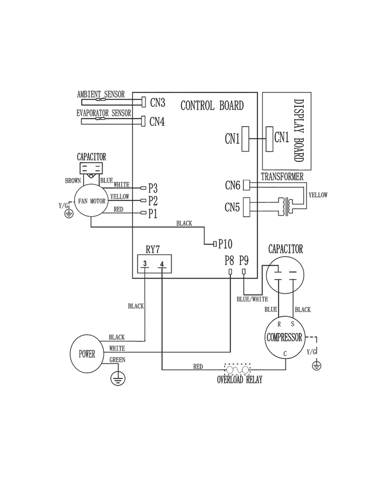 Wiring Diagram Diagram and Parts List for 25370135010  Kenmore Air Conditioner