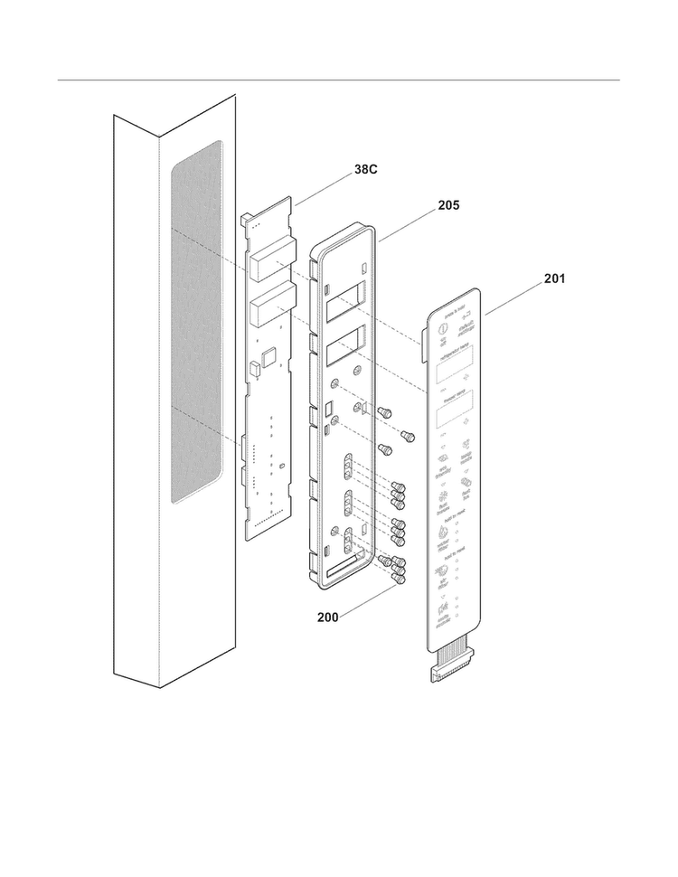 Controls Diagram and Parts List for EI27BS16JS4  Electrolux Refrigerator