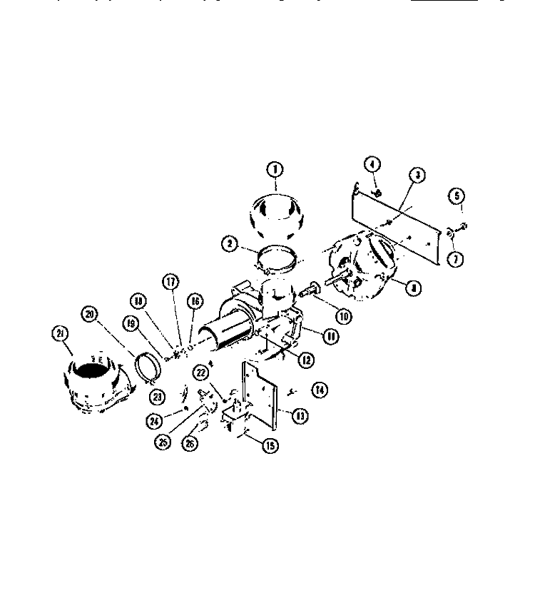 MOTOR PUMP Diagram and Parts List for SU24P3WTLA  Gibson Dishwasher