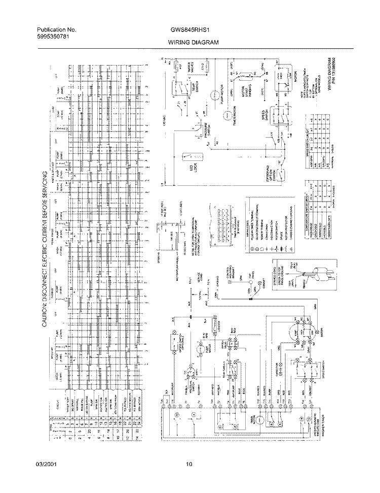 131980900 WIRING DIAGRAM Diagram and Parts List for GWS645RHS1  Gibson Washer
