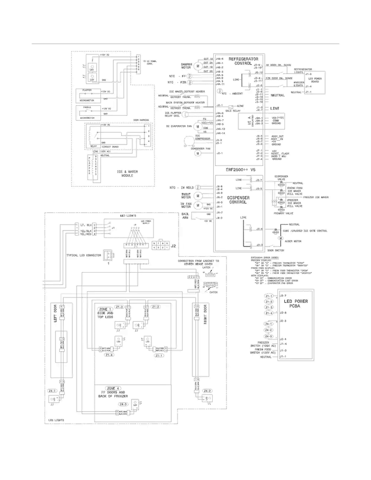 Wiring Diagram Diagram and Parts List for EI23BC35KW6  Electrolux Refrigerator