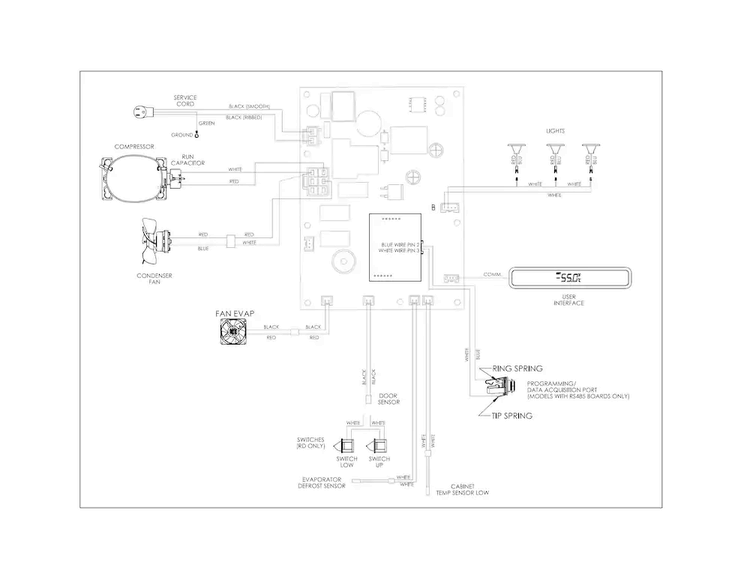 Wiring Diagram Diagram and Parts List for EI24RD10QS0  Electrolux Refrigerator