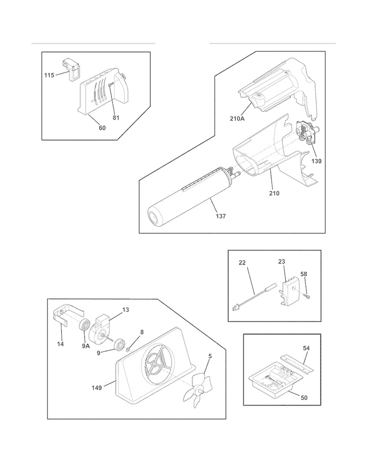 Controls Diagram and Parts List for FGUS2632LE2  Frigidaire Refrigerator