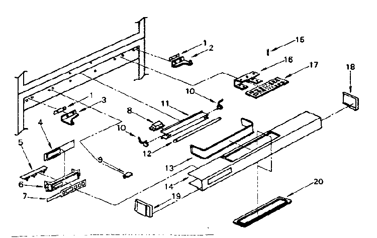 Control Panel Parts Diagram and Parts List for 5648771980  Kenmore Refrigerator