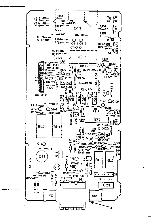 Power And Control Circuit Board Diagram and Parts List for 5648786280  Kenmore Microwave