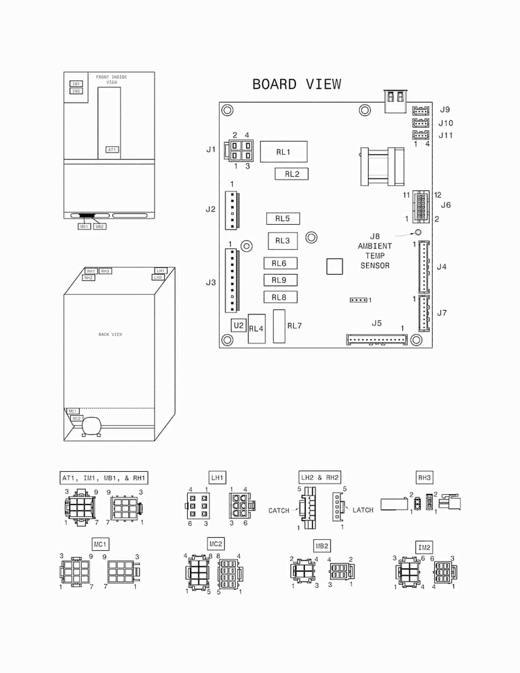 Wiring Schematic Diagram and Parts List for LFHB2741PFAA  Frigidaire Refrigerator