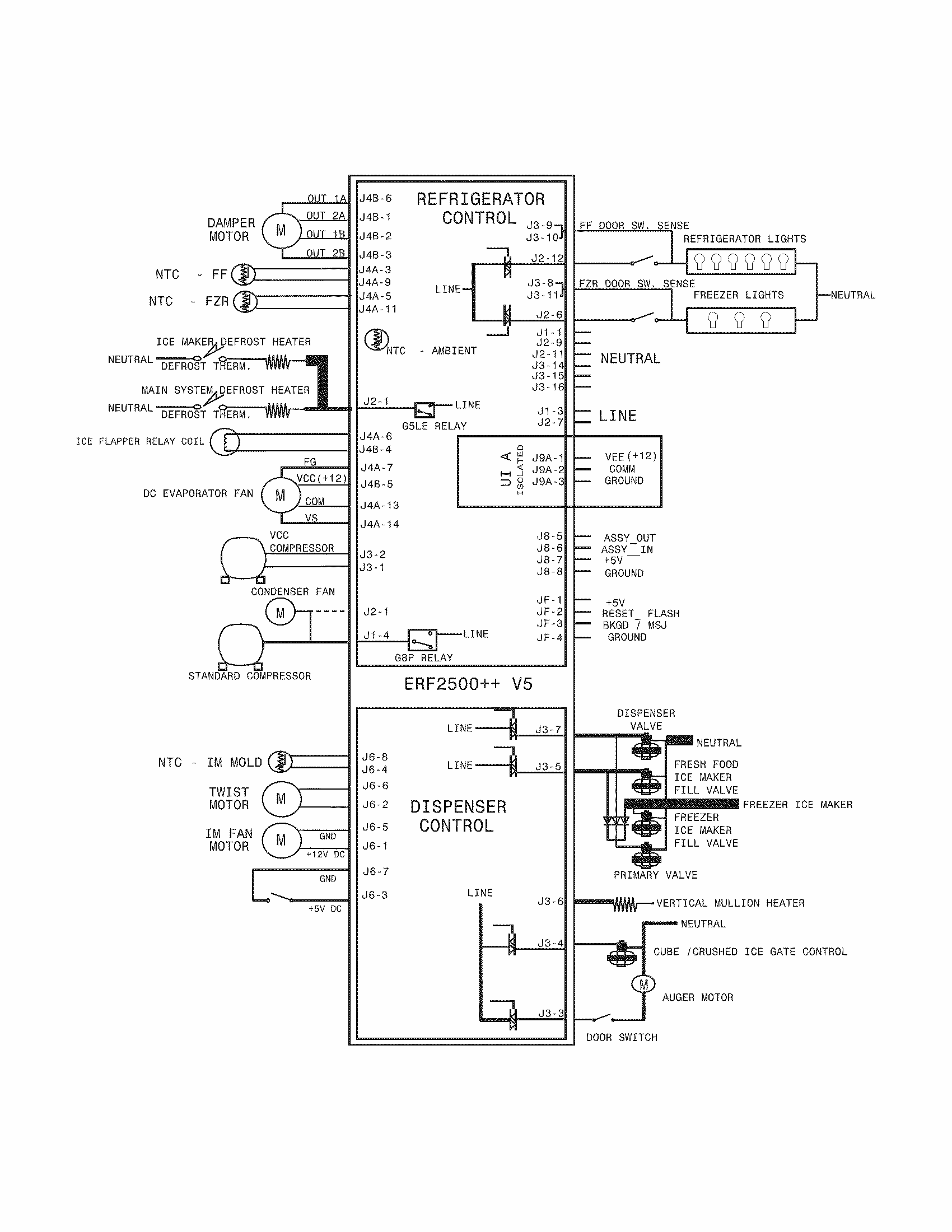 Wiring Diagram Diagram and Parts List for FGUB2642LE9  Frigidaire Refrigerator