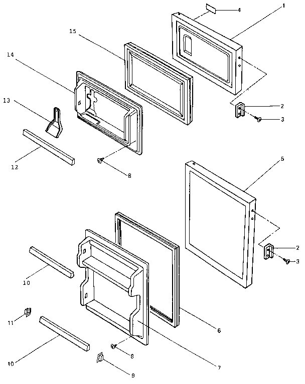 Door Diagram and Parts List for 5649922910  Kenmore Refrigerator