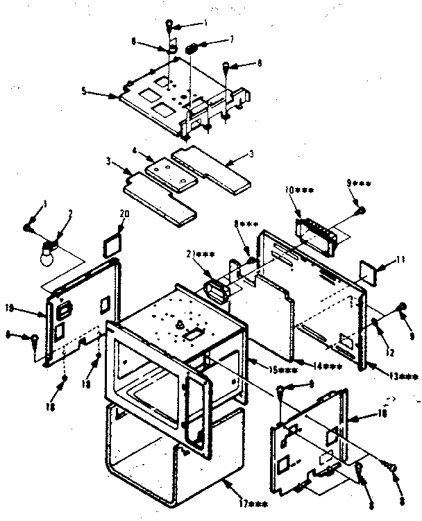 Cavity Parts-a Diagram and Parts List for 5648678610  Kenmore Microwave