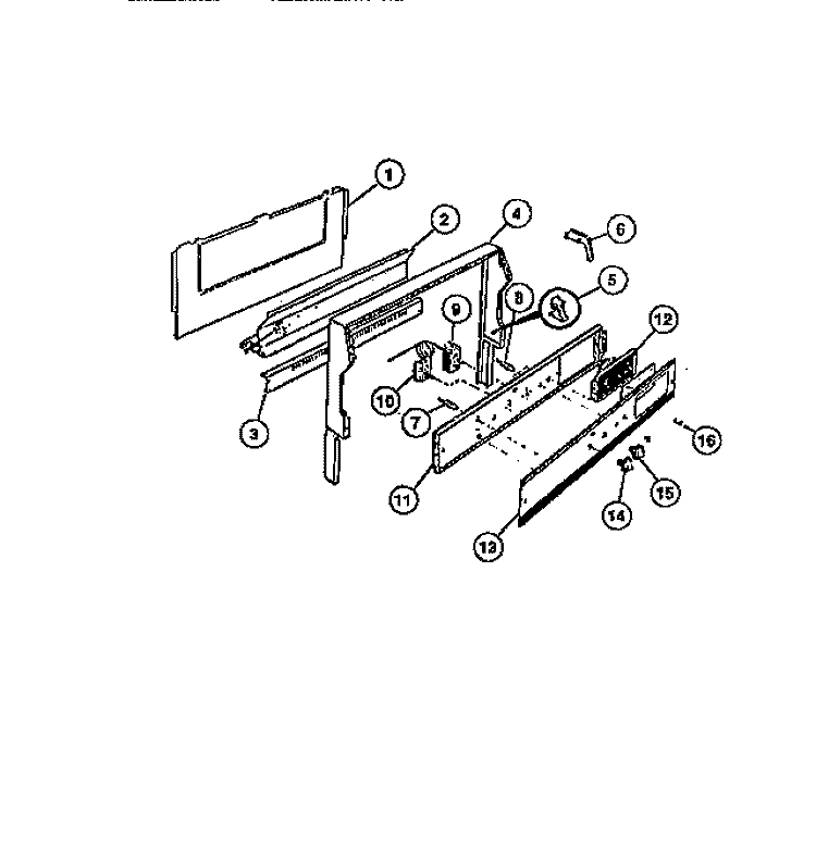 BACKGUARD Diagram and Parts List for GP32BNW1  Frigidaire Range