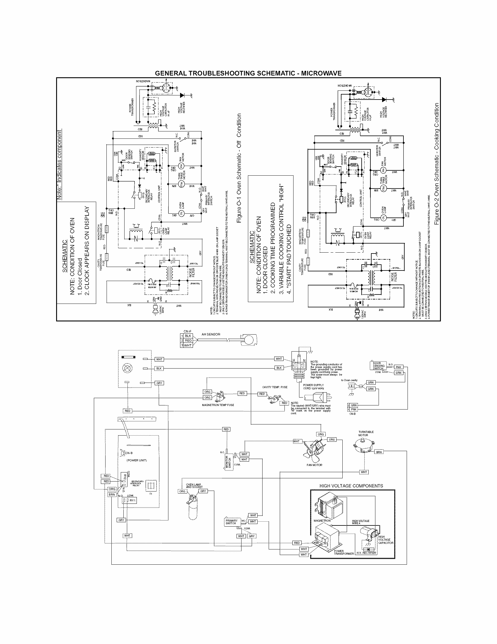 Wiring Diagram Diagram and Parts List for 79049612311  Kenmore Microwave