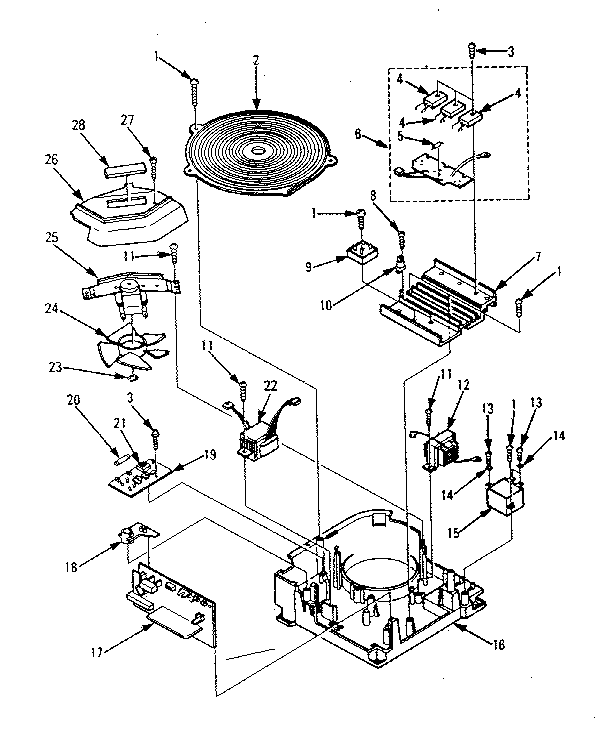 Inverter Assembly Parts For High Power Work Coil Diagram and Parts List for 5644488511  Kenmore Cooktop