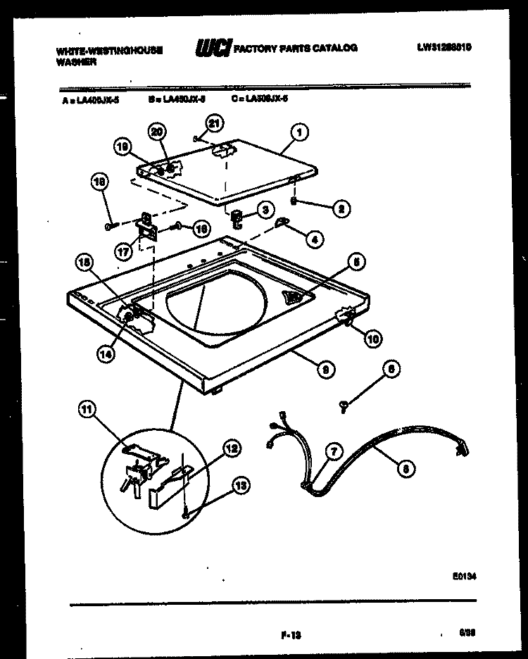 CABINET PARTS Diagram and Parts List for RT156HCH3  Frigidaire Refrigerator