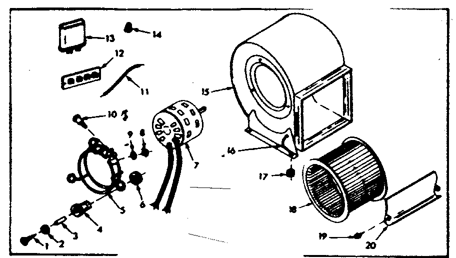 H-q blower assembly Diagram and Parts List for 86774781  Frigidaire Heater