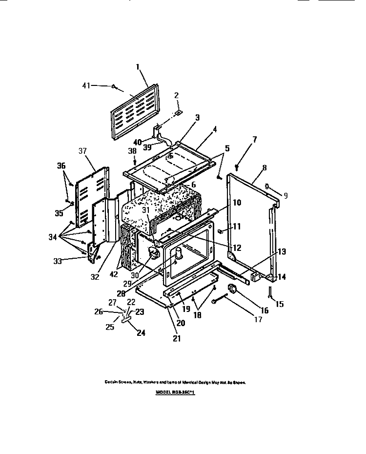 OVEN LINER, SIDE PANELS Diagram and Parts List for RGS35CL1  Frigidaire Wall Oven