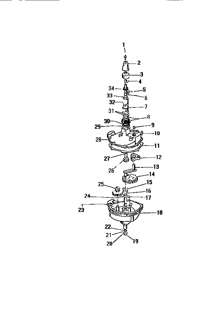 TRANSMISSION Diagram and Parts List for AWP330A1D  Kelvinator Washer