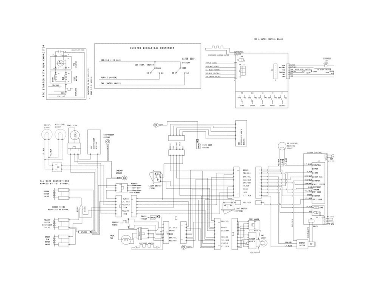 Wiring Diagram Diagram and Parts List for FFSS2618SS0  Frigidaire Refrigerator