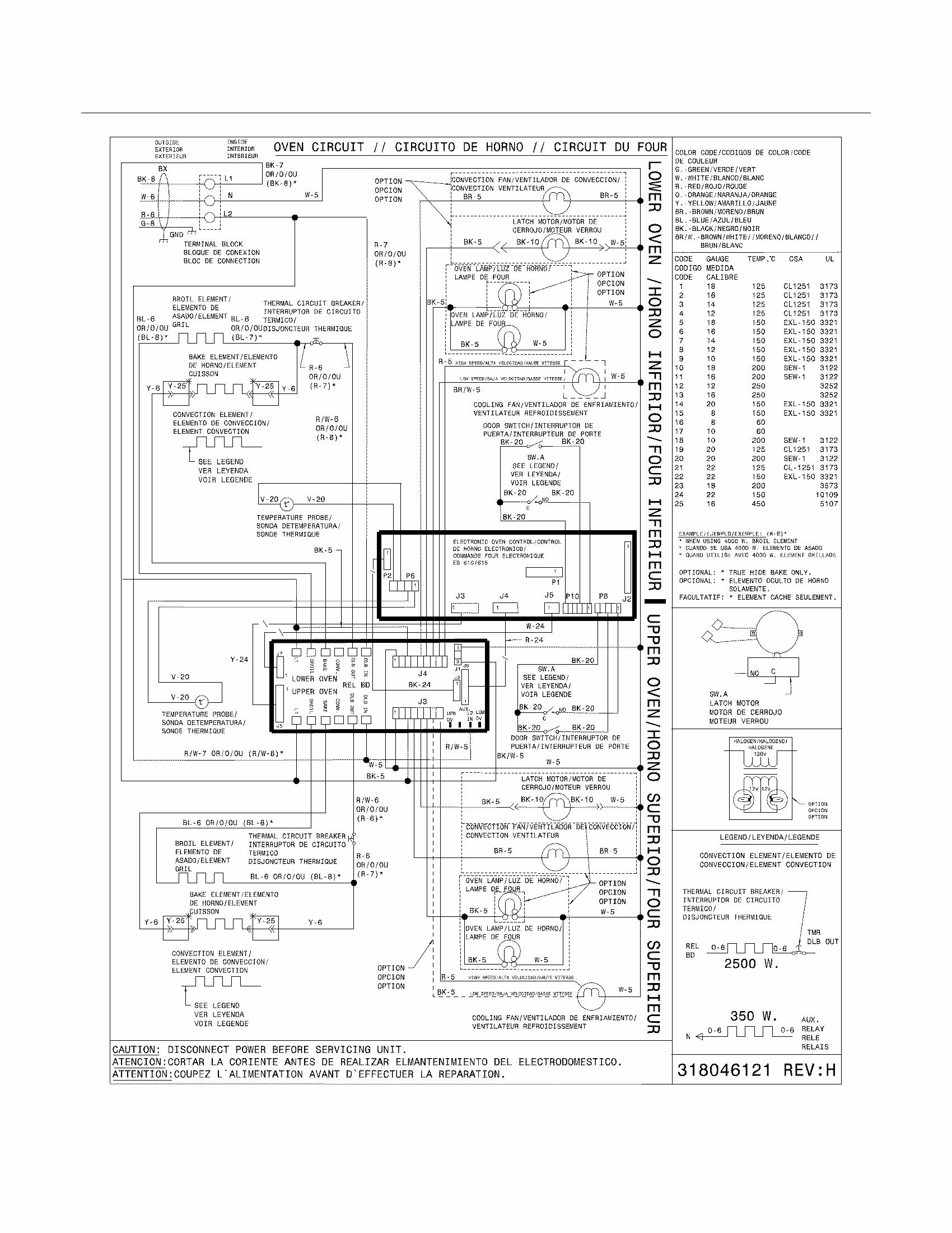 Wiring Diagram Diagram and Parts List for 79040613802  Kenmore Wall Oven