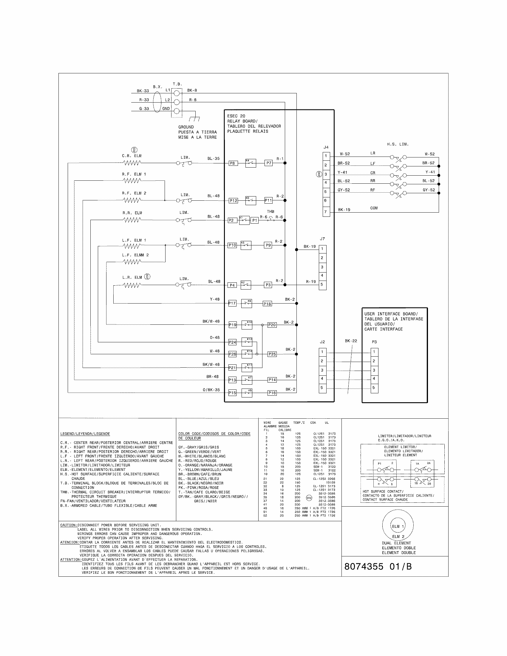 Wiring Diagram Diagram and Parts List for 79045409410  Kenmore Cooktop