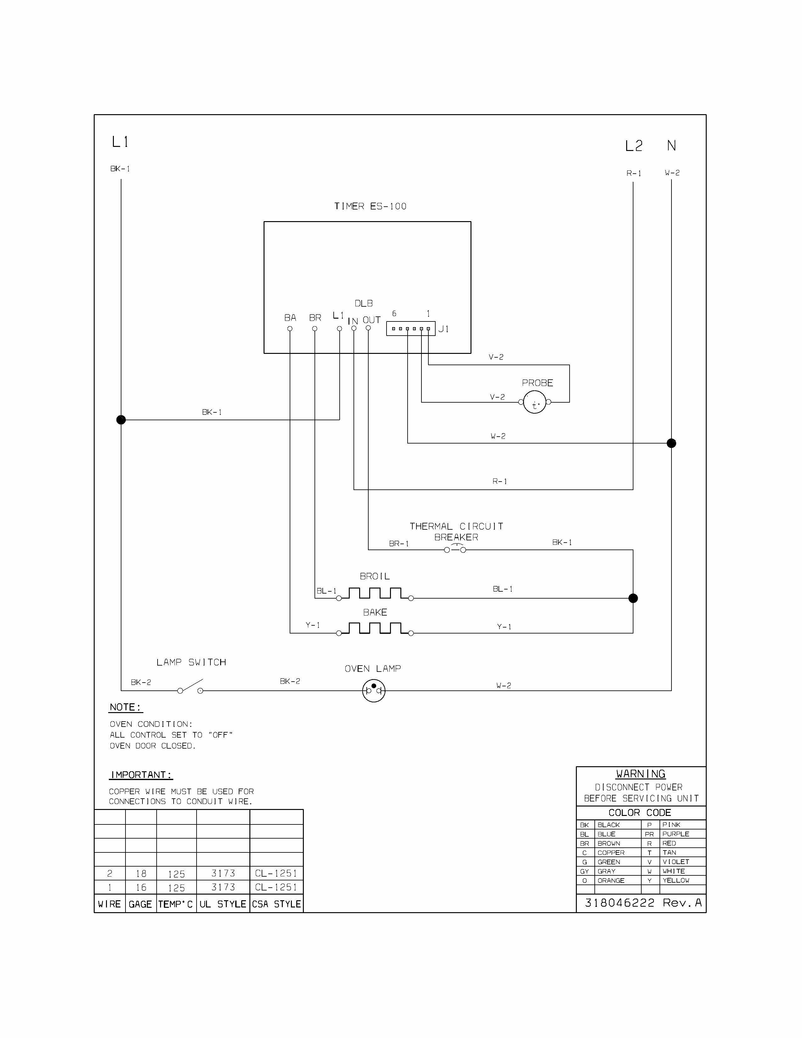 Wiring Diagram Diagram and Parts List for 79045092510  Kenmore Wall Oven
