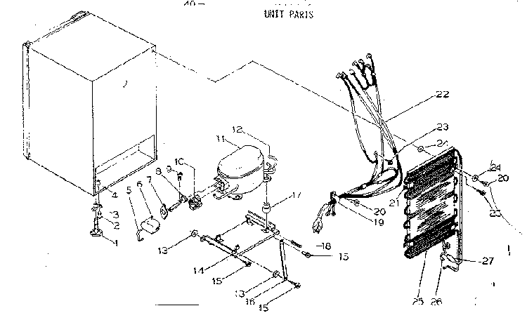Unit Parts Diagram and Parts List for 1267966021  Kenmore Ice Maker