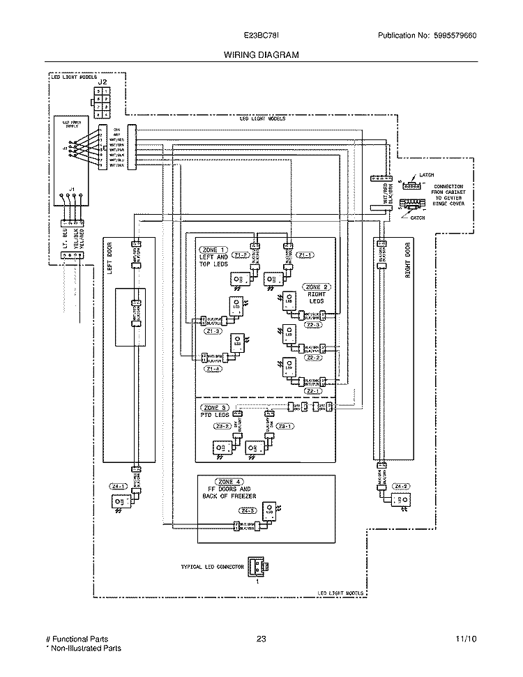 WIRING DIAGRAM PG 2 Diagram and Parts List for E23BC78IPS5  Electrolux Refrigerator