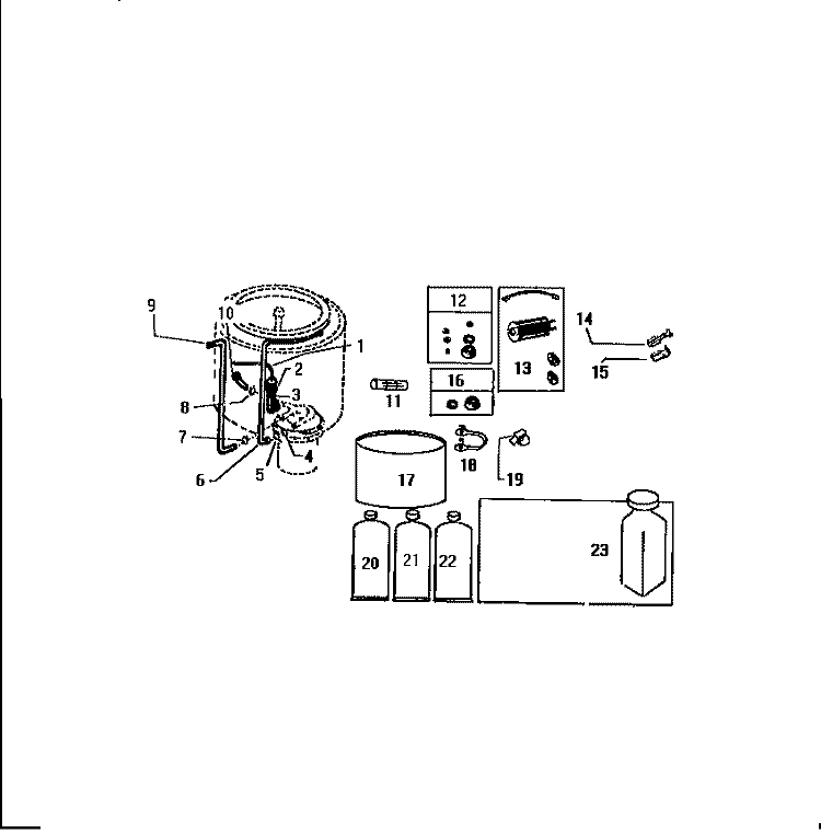 HARNESS, HOSE & MISCELLANEOUS Diagram and Parts List for LA400EXV3  Frigidaire Washer