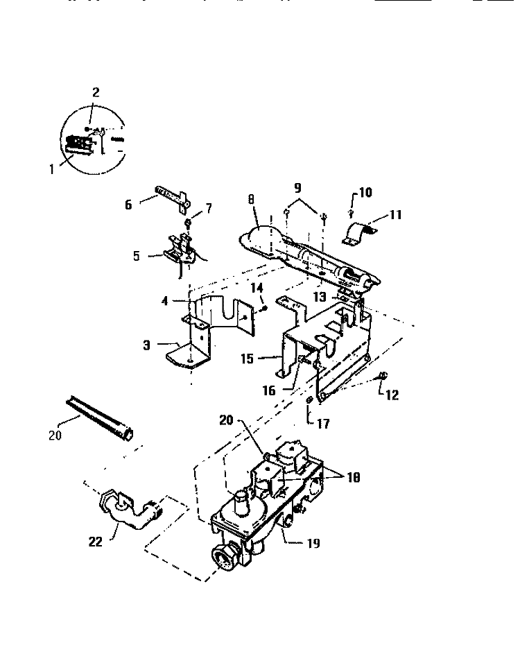 GAS VALVE Diagram and Parts List for GDD15A1D5  Frigidaire Dryer