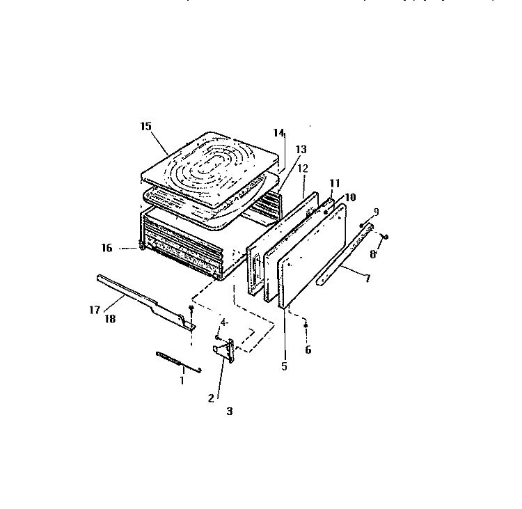BROILER DRAWER Diagram and Parts List for GF970HXW0  Frigidaire Wall Oven