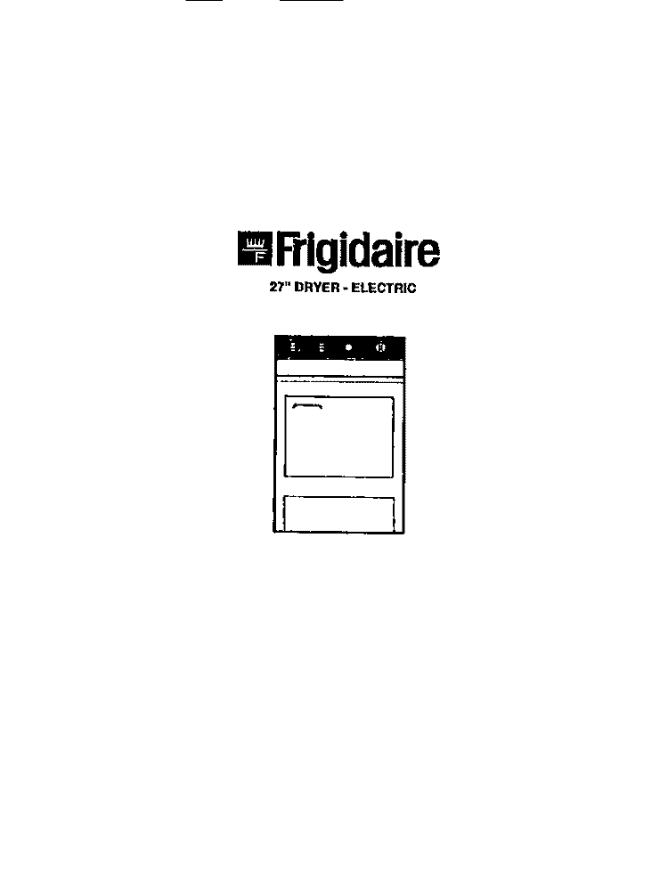 COVER Diagram and Parts List for DECSFL3  Frigidaire Dryer
