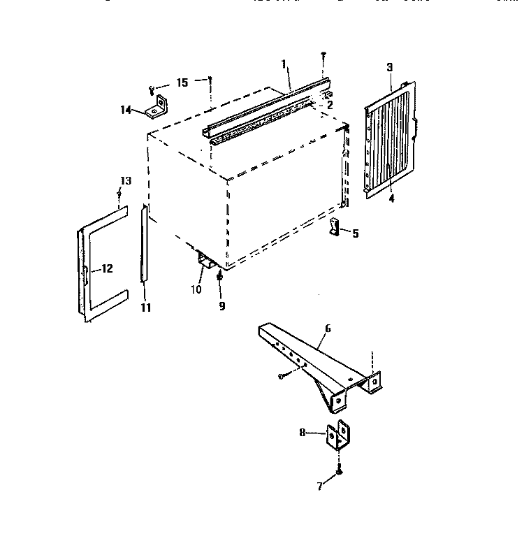 WINDOW MOUNTING Diagram and Parts List for AL097H1A1  Frigidaire Air Conditioner