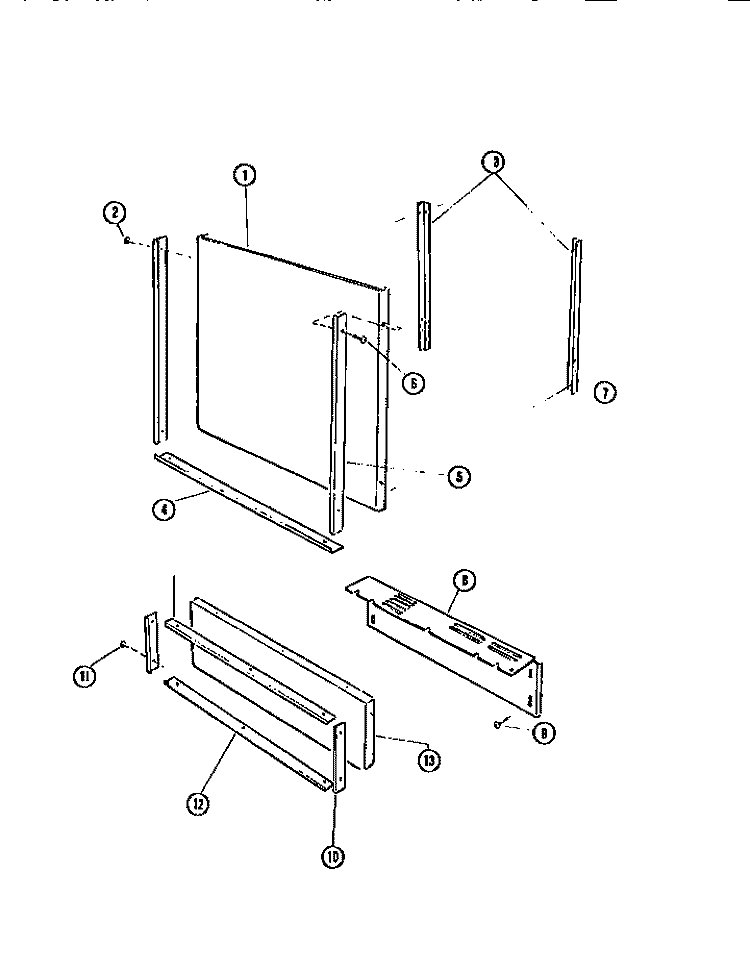 OUTER DOOR Diagram and Parts List for SU24P3WTLA  Gibson Dishwasher