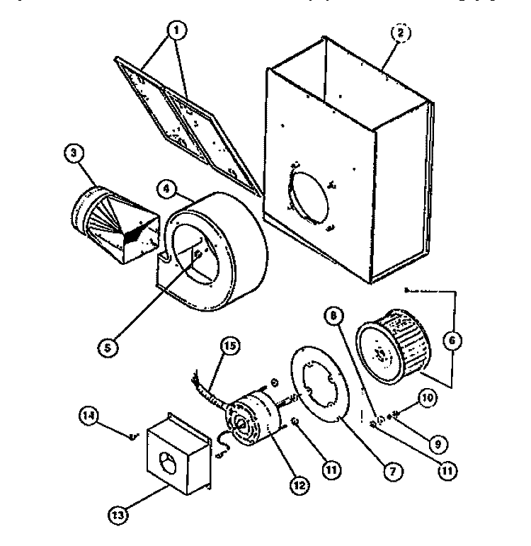 HOUSING Diagram and Parts List for RBD139NM0  Frigidaire Cooktop