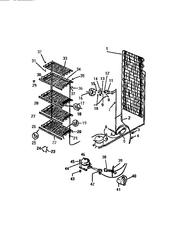 SYSTEMS Diagram and Parts List for UFP160DMOW  Kelvinator Freezer