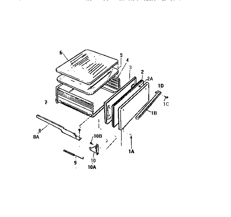 BROILER DRAWER Diagram and Parts List for GF521HXF0  Frigidaire Wall Oven
