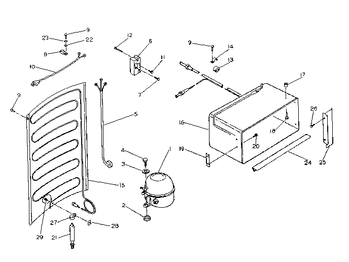 Unit Parts Diagram and Parts List for 253S9C  Kenmore Refrigerator