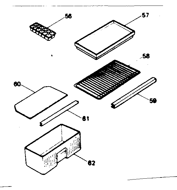 Accessories Diagram and Parts List for 5648963630  Kenmore Refrigerator
