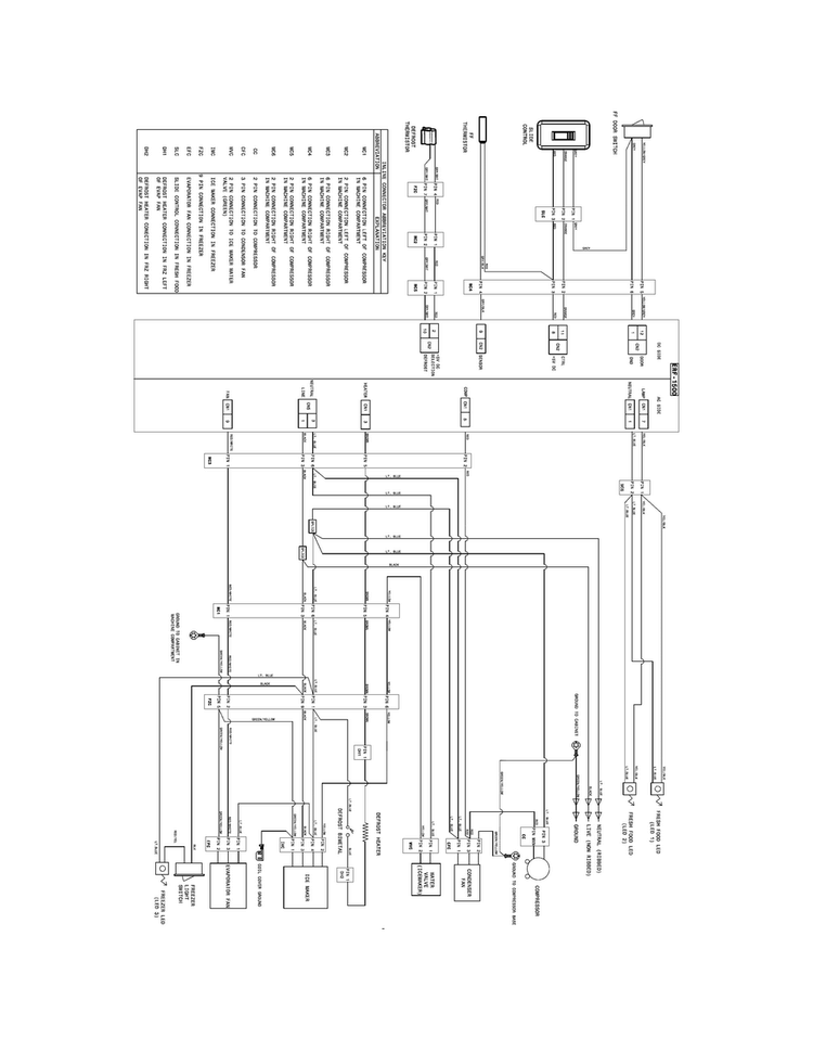 Wiring Schematic Diagram and Parts List for 25370633411  Kenmore Refrigerator