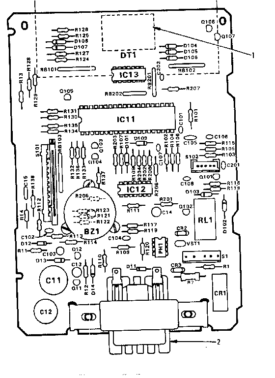 Power And Control Circuit Board Diagram and Parts List for 5648888511  Kenmore Microwave