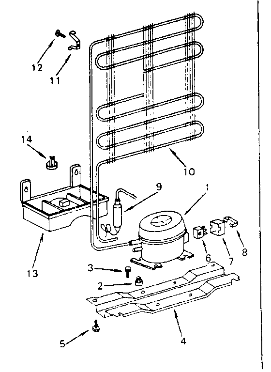 Cooling Unit Parts Diagram and Parts List for 5648660181  Kenmore Refrigerator