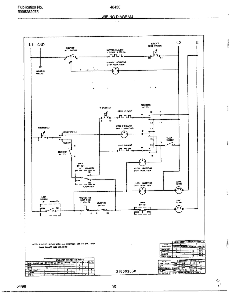 Wiring Diagram Diagram and Parts List for 484367A  Frigidaire Range