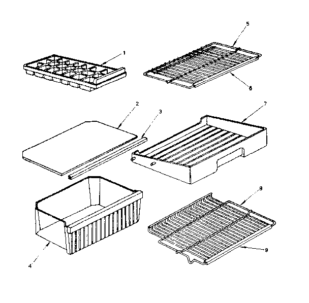 Accessories Diagram and Parts List for 5648660291  Kenmore Refrigerator