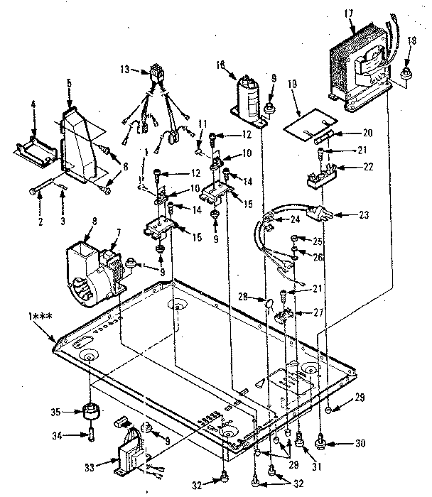 Microwave Parts Diagram and Parts List for 5648688410  Kenmore Microwave
