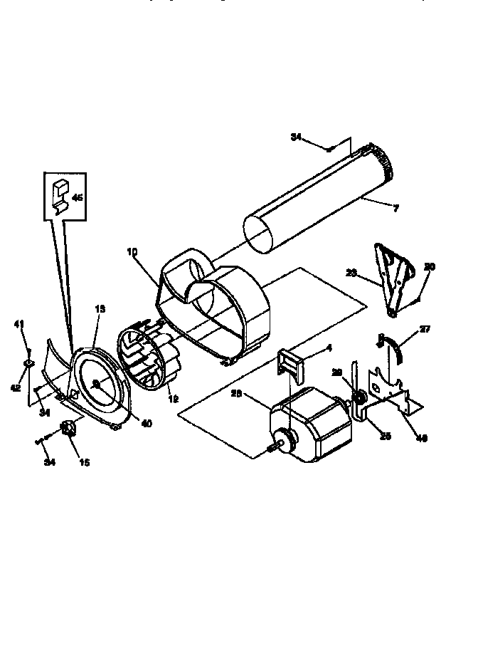 Motor Diagram and Parts List for FSE747GC  Frigidaire Dryer