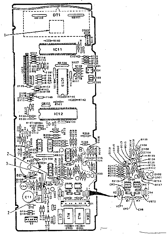 Power And Control Circuit Board Diagram and Parts List for 5648698510  Kenmore Microwave