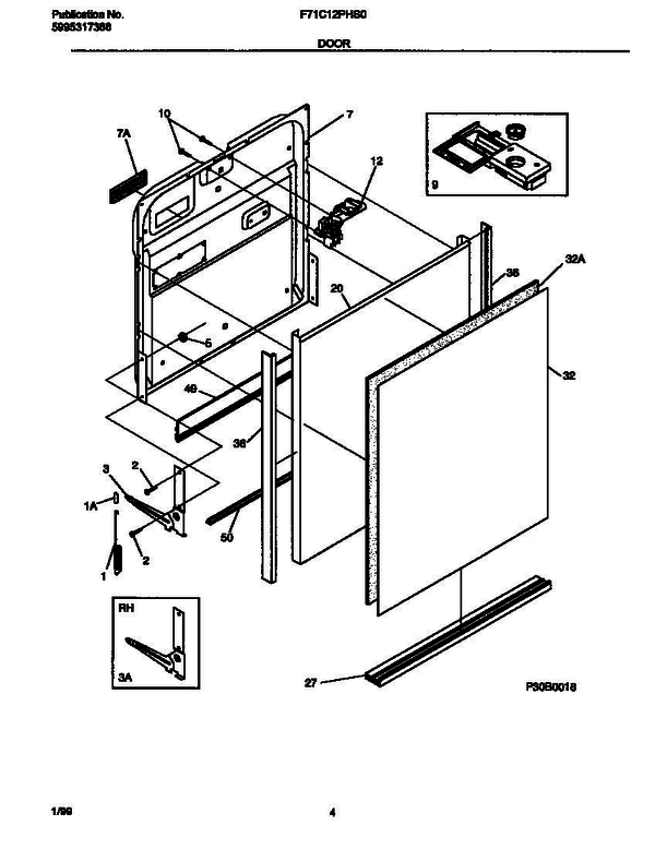 Frigidaire F71c12phs0 2 Diagram and Parts List for F71C12PHS0 V0 Frigidaire Refrigerator