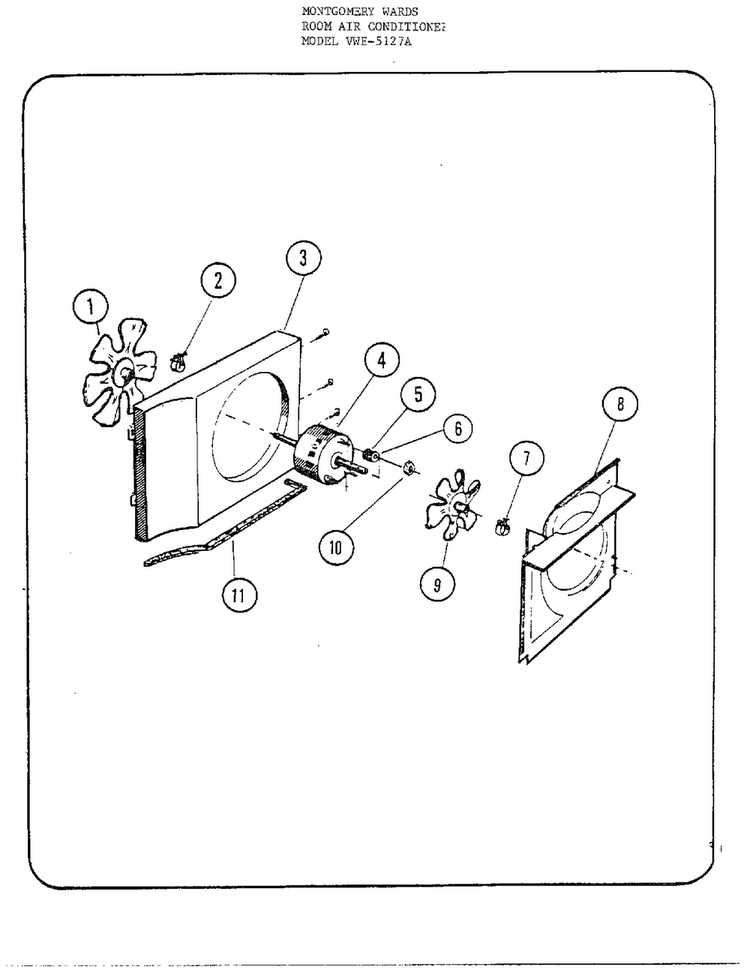 Room Air Conditioner Page 5 Diagram and Parts List for 5127A  Frigidaire Air Conditioner