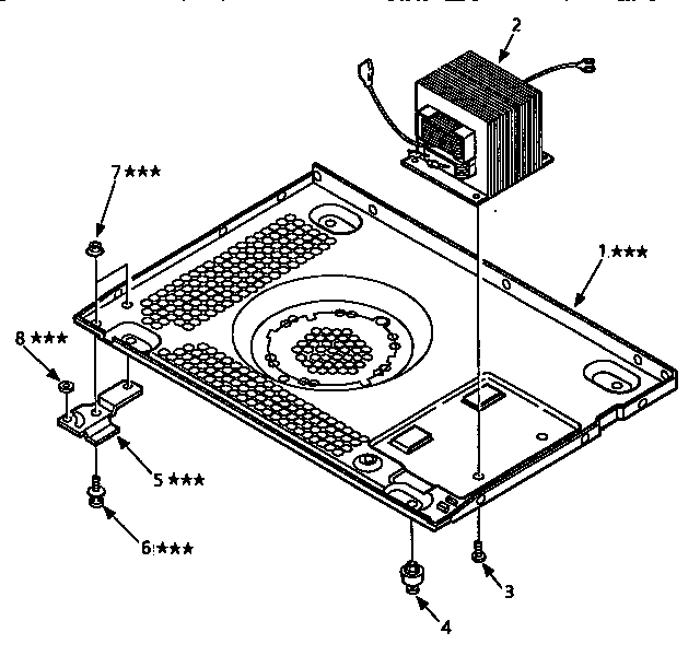 Cabinet Parts Diagram and Parts List for 5648921690  Kenmore Microwave