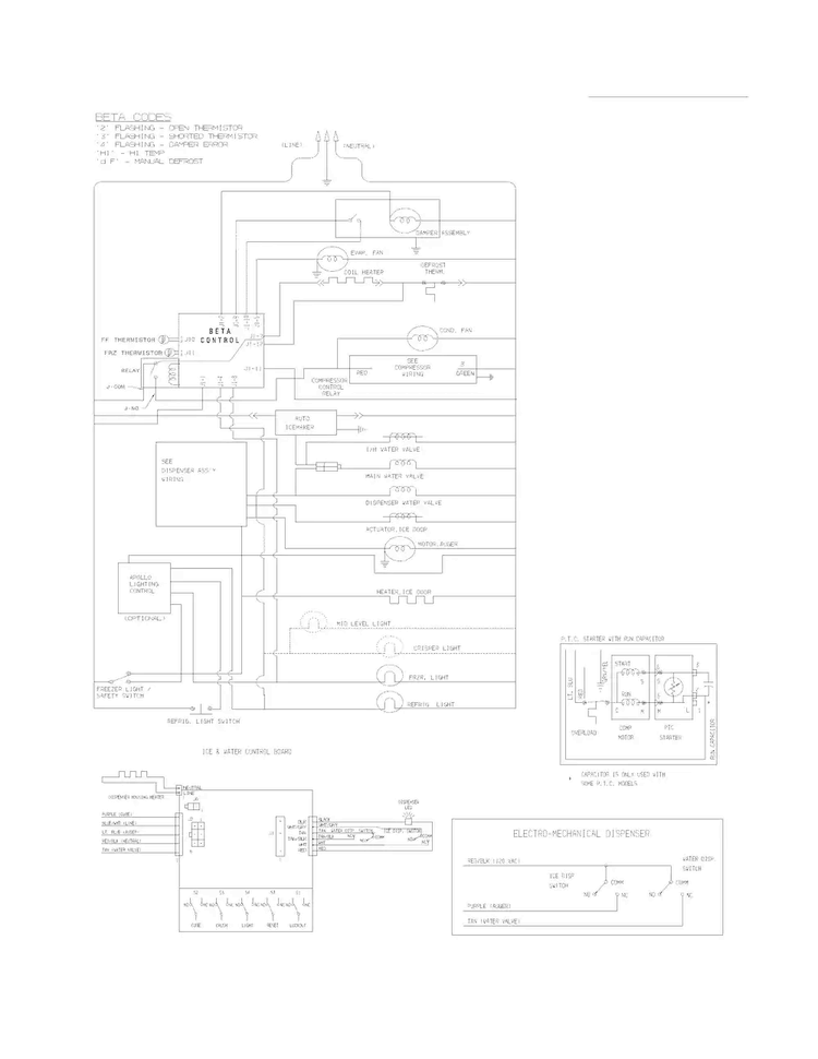 Wiring Schematic Diagram and Parts List for FFHS2322MQ5  Frigidaire Refrigerator