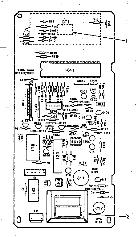 Power And Control Circuit Board Diagram and Parts List for 5648773581  Kenmore Microwave